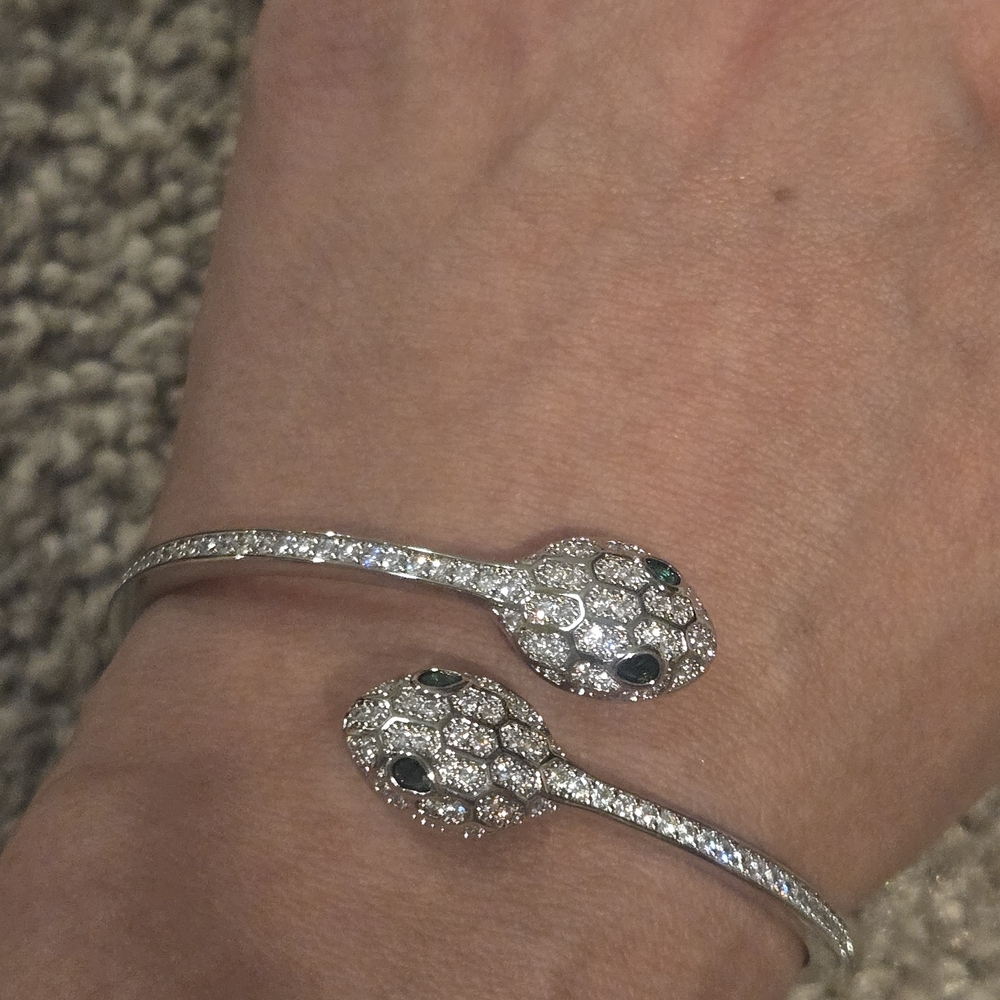 Elegant Silver Snake Bracelet - Picture 6 of 11